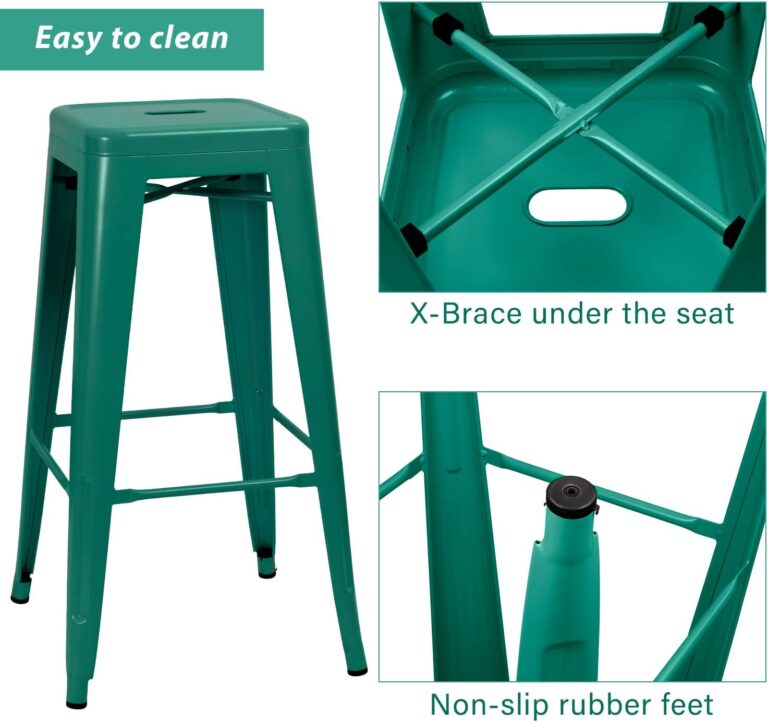 JUMMICO 30 Inches Metal Bar Stools Review