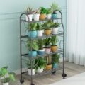 Plant Stand, 4 Tier Moveable Review