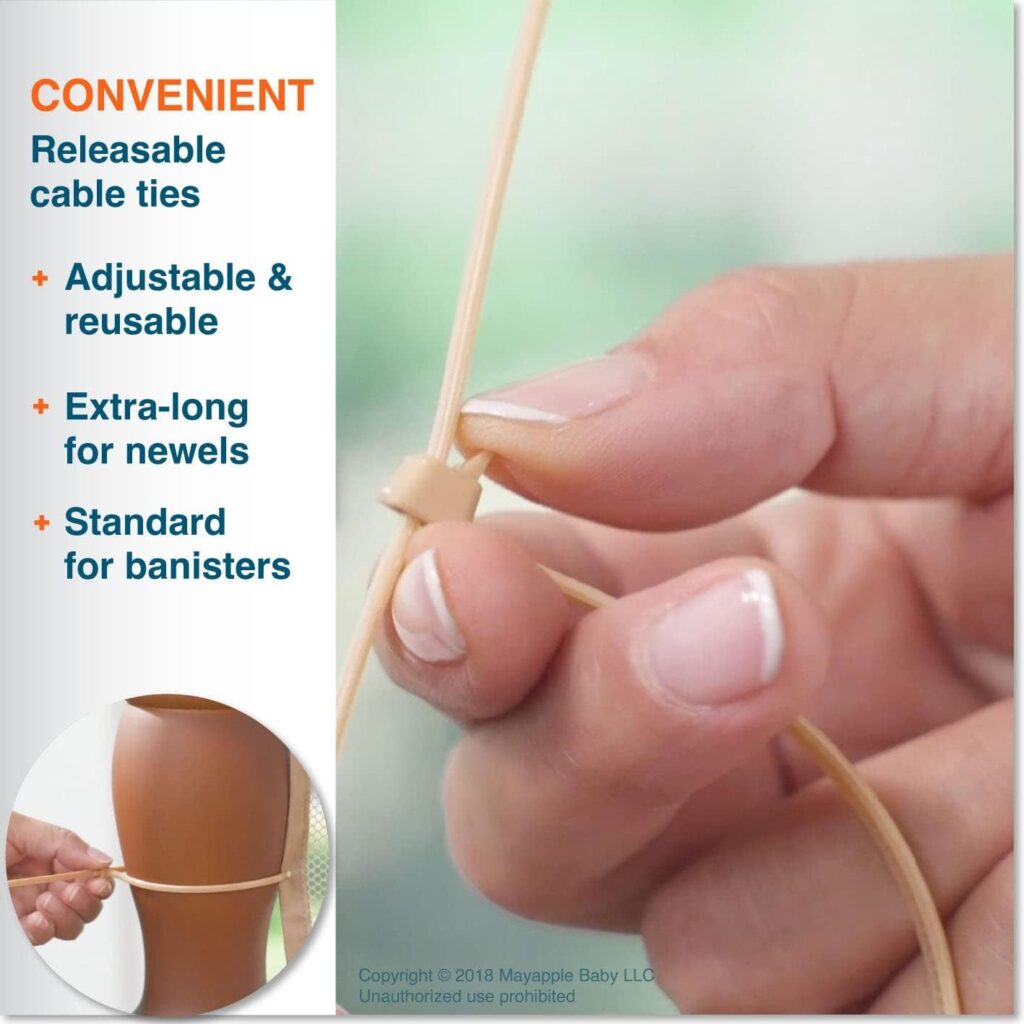 Roving Cove Stair Banister Guard 15ft x 3ft, Railing Safety Net for Baby Proofing, Child Safety Stairway Cover, Balcony Mesh Netting, Pearl White