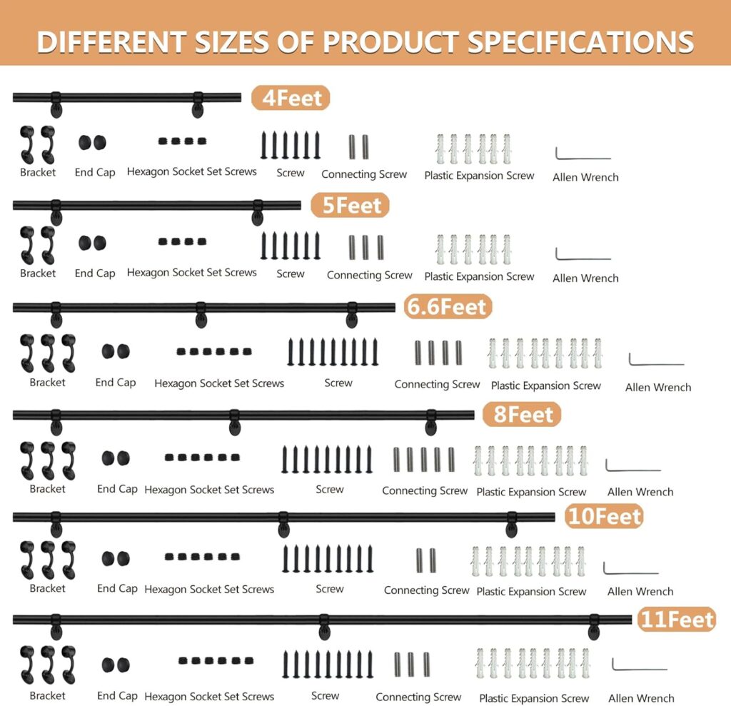 Stair Railing Indoor Metal Hand Rails for Indoor Stairs 1.5 Pipe Stair Handrail Aluminum Wall Mounted Indoor/Outdoor Handrail for Steps Black Industrial Handrail for Stairs 4ft