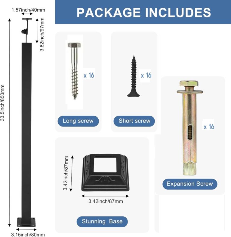 Yolanda 4pcs Black Railing Post Kit Review