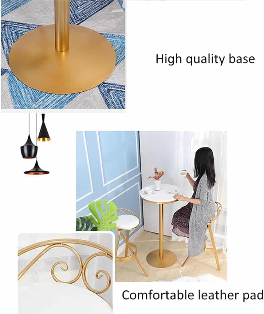 Personality High Leg Stool Minimalist Golden Bar Chair Nordic Wrought Iron Bar Stool