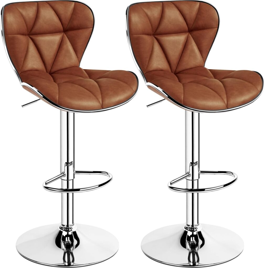 Adjustable PU Leather Barstools Review
