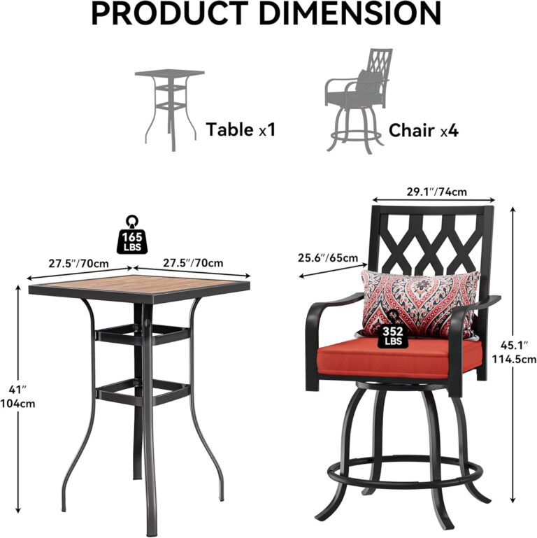 YITAHOME Outdoor Swivel Bar Stools Review
