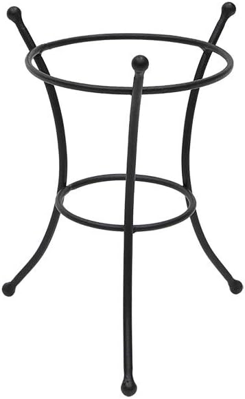 Achla Designs GBS-20 Multi-Use, Small Wrought Iron Metal Plant birdbath Bowl Stand Flowerpot Holder, 8, Black