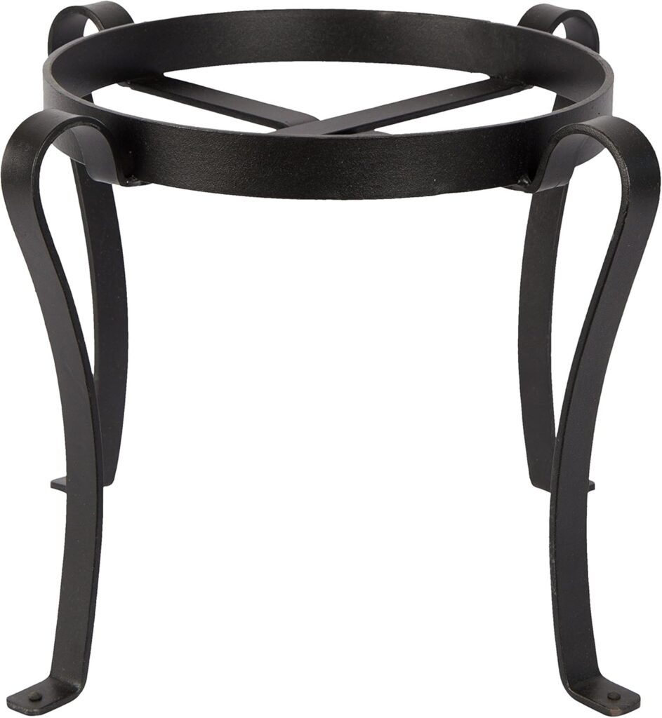 Achla Designs Patio Flower Pot Plant Stand, 8-in H Black