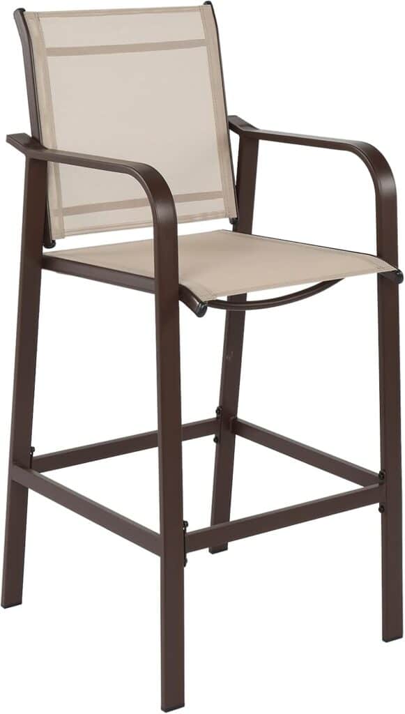 Bar Stools Set of 2, Bar Height Barstools, Counter Stools Bar Chairs, Wrought Iron Outdoor Bar Chairs 20.28 x 23.62 x 44.09 Outdoor Bar Chair - for Patio, Home Bar, or Deck, Counter-Height Bar,
