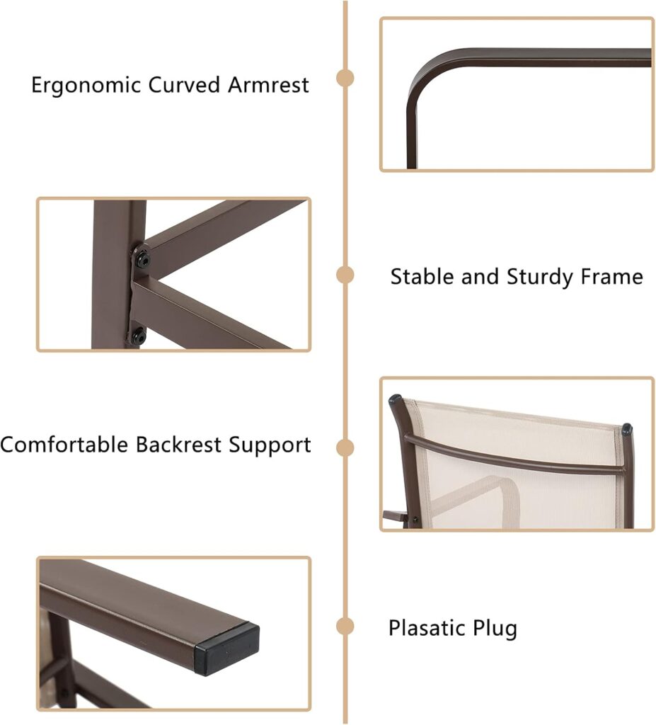 Bar Stools Set of 2, Bar Height Barstools, Counter Stools Bar Chairs, Wrought Iron Outdoor Bar Chairs 20.28 x 23.62 x 44.09 Outdoor Bar Chair - for Patio, Home Bar, or Deck, Counter-Height Bar,