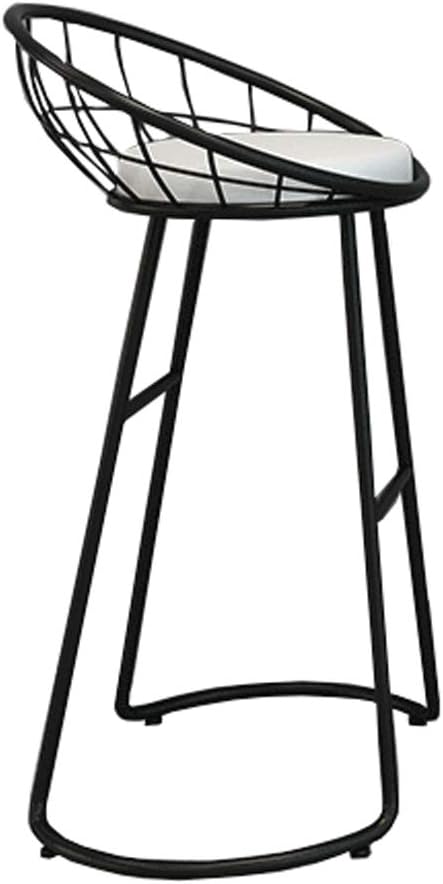 Barstools Nordic Wrought Iron Bar Stool, Modern Gold High Stool, Ergonomic Backrest for Kitchen, Bar, Coffee Shop, Seat Height: 65/75 cm