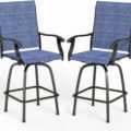 MFSTUDIO 2 PCS Outdoor Swivel Bar Stools Review