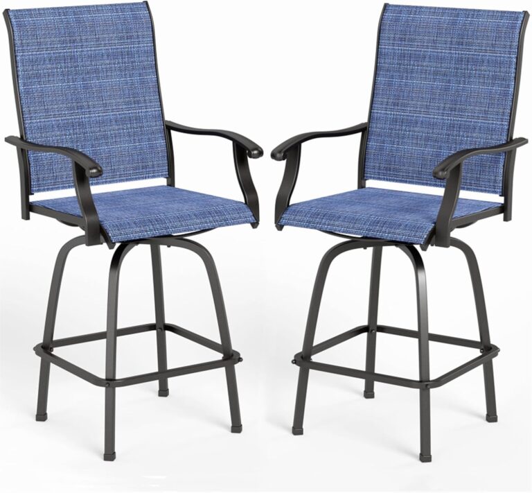 MFSTUDIO 2 PCS Outdoor Swivel Bar Stools Review