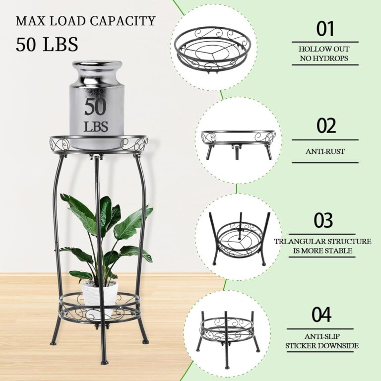 Plant Stand Indoor Outdoor Metal Rack Review