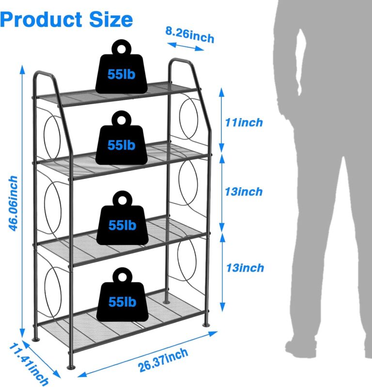 Plant Stand, 4 Tier Metal Shelf Review