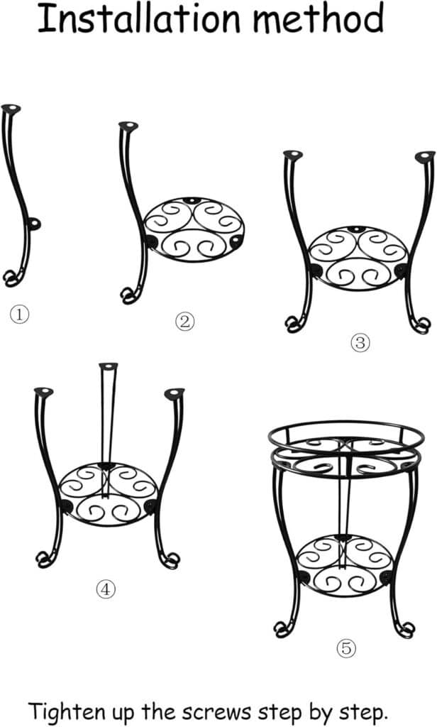 Tall Metal Plant Stand for Indoor or Outdoor use,2 Tier Heavy Duty Flower Pot Stand Rack 11.8 inches Diameter Holds Big Heavy Plants,Black (28.4 INCHES)